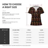 Women's T Shirts Red Tribal Wild Animal Print Classic Deep V Neck Shirt Short-Sleeve Vintage Overdized Tees Summer Graphic Tops