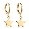 Classic Moon Set Star Bead Cone Earrings