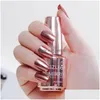 Nail Polish 12 Colors Mirror Long-Lasting Quick-Drying Metallic Sier Purple Rose Gold Is Not Peelable Nails Decoration 240106 Drop D Dh3Z7