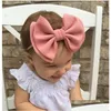 Accesorios para el cabello Niños Big Bow Diademas Doble capa 6 pulgadas Arcos Niñas Turbante Head Wraps Nudo superior Nylon Hairband DIY Drop Entrega Bebé DHS27