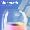 Głośniki bezprzewodowe głośnik Bluetooth Crystal Glass Pełny ekran RGB Lekkie światło na zewnątrz dźwięk HiFi Deep Bass Game Home Głośniki stacjonarne