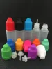 Eliquid damlalık şişeleri 3ml 5ml 10ml 15ml 20ml 30ml 50ml 60ml 100ml 120ml Plastik Şişeler Çocuk geçirmez kapaklı göz suyu sıvı şişe BJ