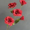 Fleurs décoratives 5 têtes fleur artificielle soie faux Eustoma plantes fête de mariage saint valentin cadeau Bouquet maison Vase Table