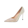 Chaussures habillées Imprimé femmes Bimooth High Heels Fashion Show Pointed Toe Concise France Footwear Plateforme désherbant GH171