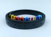 Ceinture de créateur pour femmes marque de luxe lettres colorées boucle ceinture épissage ceintures mode taille étroite peau de vache ceintures hommes largeur 25mm 16 couleurs -3