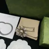 디자이너 Cucci Silver Jewelry Rings interlocking 더블 꽃 여성의 가벼운 고급 진주 반지 고급 고급 우아한 링 3 피스 세트