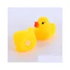 Jouets de bain Nouveau Canard en caoutchouc Duckie Baby Shower Eau Anniversaire Faveurs Cadeau Vee Juste pour vous Toys5621928 Drop Livraison Enfants Maternité Dhpxe