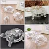 Konst och hantverk Turtle Ornament Glass Statue Desktop Tortoise Figur Table Decor Prydnader Vanligt hantverk Office Toy YQ240119