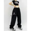 Pantalones de mujer Capris Pantalones de chándal para mujer Joggers Pies atados Pantalones de baile de jazz Nueva moda Casual Cintura alta Pantalones sueltos de pierna ancha Hip Hop Streetwearephemeralew