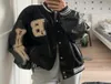 Varsity Baseball Bomber Jacke Frauen Hip Hop Harajuku Knochen Brief Patchwork Leder Jacken Streetwear Männer Unisex College Mäntel7006692