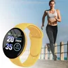 Relógios inteligentes D18 Relógio inteligente monitor de frequência cardíaca masculino feminino smartwatch redondo fitness relógios digitais para homens mulheres pulseira de banda PK D20 Y68L2401