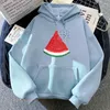 Women's Hoodies 2024 Watermelon Palestiatermelon Long Sleeve Women/Men Cartoon Sweatshirts Casual Winter Comfortable Clothing Sudader