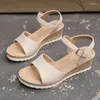 Sandalen Lightweidght Wedge Voor Vrouwen Zomer 2024 Gesp Platform Sandles Vrouw Dikke Zool Antislip Casual Sandalias Mujer