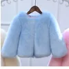 Giacche 2024 Cappotto in pelliccia sintetica per ragazze alla moda Super Autunno Inverno Bambini Giacca corta finta soffice per bambini Abiti da principessa