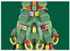 Weihnachtsspielzeugzubehör Bunte Weihnachtsbaumbausteine rotierende Spieluhr Kinderpuzzle Konstruktionsspielzeug geeignet für Jungen und Mädchen Christmasvaiduryb