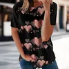 Women's T Shirts Fashion Casual Short Sleeve Print Round Neck Pullover Top Blouse Official Store Ropa De Mujer Clothes For Women