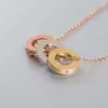 Swarovskis Necklace Designer Luxury Fashion Women Original Quality S925 Silver Double Ring Full Diamond No Fading Fortune Rose Gold Transport Bead With Collar