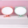 2PCS Mirrors Cute Cat w kształcie ręcznego kota lustro makijażowe przenośne obręczne kosmetyczne małe lustro uchwyt makijażu makijażu narzędzia do makijażu dla kobiet prezent