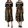 Robes décontractées Robe d'été à manches courtes pour femmes polynésiennes Tribu Design Imprimer Respirant Maxi 6XL Personnalisé