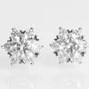 Boucles d'oreilles en argent Sterling S925 plaqué or blanc, couleur D, diamant Moissanite, cadeau pour femmes et hommes