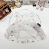 Luxury girl dress Cute pattern print child skirt Size 90-160 designer baby dresses White lapel kids frock Jan20