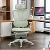 Meubles de chambre à coucher Chaise de bureau ergonomique en maille avec accoudoir réglable 2D Ordinateur de bureau à dossier haut Livraison directe verte Jardin à la maison DH1GN