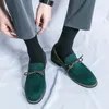 Britain Gentleman Men Pointed Bowtie Suede Leather Casual Shoes Male Formal Wedding Dress Footwear Zapatos Hombre