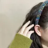 Retro tricô lã moldura headwear bandana para mulheres meninas vintage hairband hoop para festa férias faixas de cabelo acessórios 240119