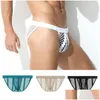 Onderbroek Mesh Heren Slips Slipje Zomer Ondergoed Mannelijke G-String Thong Effen Bolle Zakje Ademend Comfort Onderbroek Drop Delivery Dhtvx