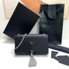 Spiegelqualität Umhängetasche Kater Quaste Klassische Mode Handtasche Kettentasche Kaviar Krokodilmuster Echtleder Schulter 354119 24 cm mit Box Y10