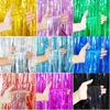 Cheap Tinsel Foil Fringe Curtains Backdropfor for Photo Booth Wedding Graduations Birthday Christmas Event Party Supplies 240119