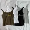 Summer Sexy Sling Top Women Solid Color Tanks Designer Breattable Sport T Shirt Elastic Vest Camis