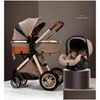 Poussettes 3 en 1 poussette de luxe Luxury High Paysage Pram Pramable Pouchée Pouchée Wagen Bassinet Car NOUVEAU DROP DROP DIVRITE