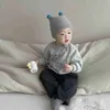 Hoodies tröjor Autumn New Baby Fashion Letter Print Sweatshirt Långärmad ldren Casual Sweatshirt Bomull Toddler Boy Loose Pullover Tops H240508