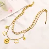 Hänge halsband kvinnor designer kedja halsband rostfritt stål guld pläterad hög kvalitet med box boutique gåva charm halsband mode stil smycken
