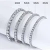 5A kaliteli CZ elmas 3mm-5mm genişliğinde tenis kolye/bilezik zinciri ile toptan fiyat sier