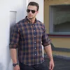 Camisas casuales para hombres Camisa a cuadros Tamaño grande 68-175kg Otoño Manga larga suelta Plus Tops grandes 9XL