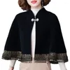 Kurtki damskie 2024 Cheongsam Szal ślub przed chińskim stylem Cape Winter Tassel Mink SWEAT JUSZCZE