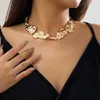 Choker KMVEXO Chunky Unregelmäßige Liquid Metal Grunge Halskette Für Frauen Trendy Punk Collier Schmuck Festliche Geschenke