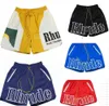 Designer Shorts Rhude Shorts Summer Fashion Beach Pants Men High Quality Street Wear Red Blue Black Purple Pants Mens Short Us Siize S-XL C22226