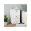 Meubles de chambre à coucher US Stock rapide Ustyle 3-Der Table de nuit Rangement Armoire en bois massif Nightands Morden W104337374 TTK Drop Delivery Home Dhwsu