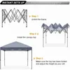 Tentes et abris Tente d'auvent facile à monter durable 10x10 auvents extérieurs imperméables gris fret gratuit fournitures de camping jardin randonnée