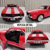 電気/RCカー1 36メタルダイキャストカーモデルレピルカシボレーカマロSS 1969スケールミニチュアコレクション車両趣味の子供のおもちゃgiftl231223