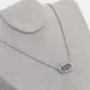 2024 Ontwerper Kendras Scotts Neclace Sieraden Instagram Sieraden Zwart Kristal Tandsteen Minimalistische Korte Ketting Neckchain Koperen Clawbone Chain