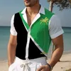 Мужские повседневные рубашки, модная мужская одежда с 3D принтом, спортивный топ с короткими рукавами и принтом кокосовой пальмы, высококачественная рубашка