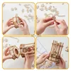 Craft Tools Wooden Marble Night City 3D Puzzle Handicraft Toy DIY Mechanical Model Building Set for Children Adult New Year Gift YQ240119