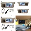 Voiture vidéo pouces pare-soleil miroir Sn moniteur LCD DC 12V intérieur beige pour Av1 Av2 lecteur caméra livraison directe automobiles motos A Dhsgk