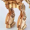 Konst och hantverk 3D Träpussel DIY-robot Mekanisk rustning Modell Trähantverkssats Laserskuren Kits teknik Gear Set Assembly Ideal Christmas YQ240119