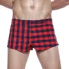 Calzoncillos de algodón para hombre, bañadores con entramado, ropa interior estampada, chándal de tiro bajo, pantalones de casa, pantalones cortos informales, cómodo Boxer Calzoncillo