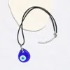 In Bulk Blue Eye Pendant Necklace For Men Women Turkey Evil Eye Glazed Glass Necklaces Pendant Jewelry Accessories Unisex